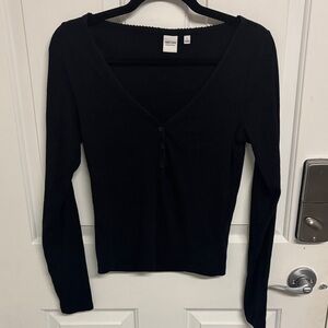 Aritzia Black Long Sleeve Top